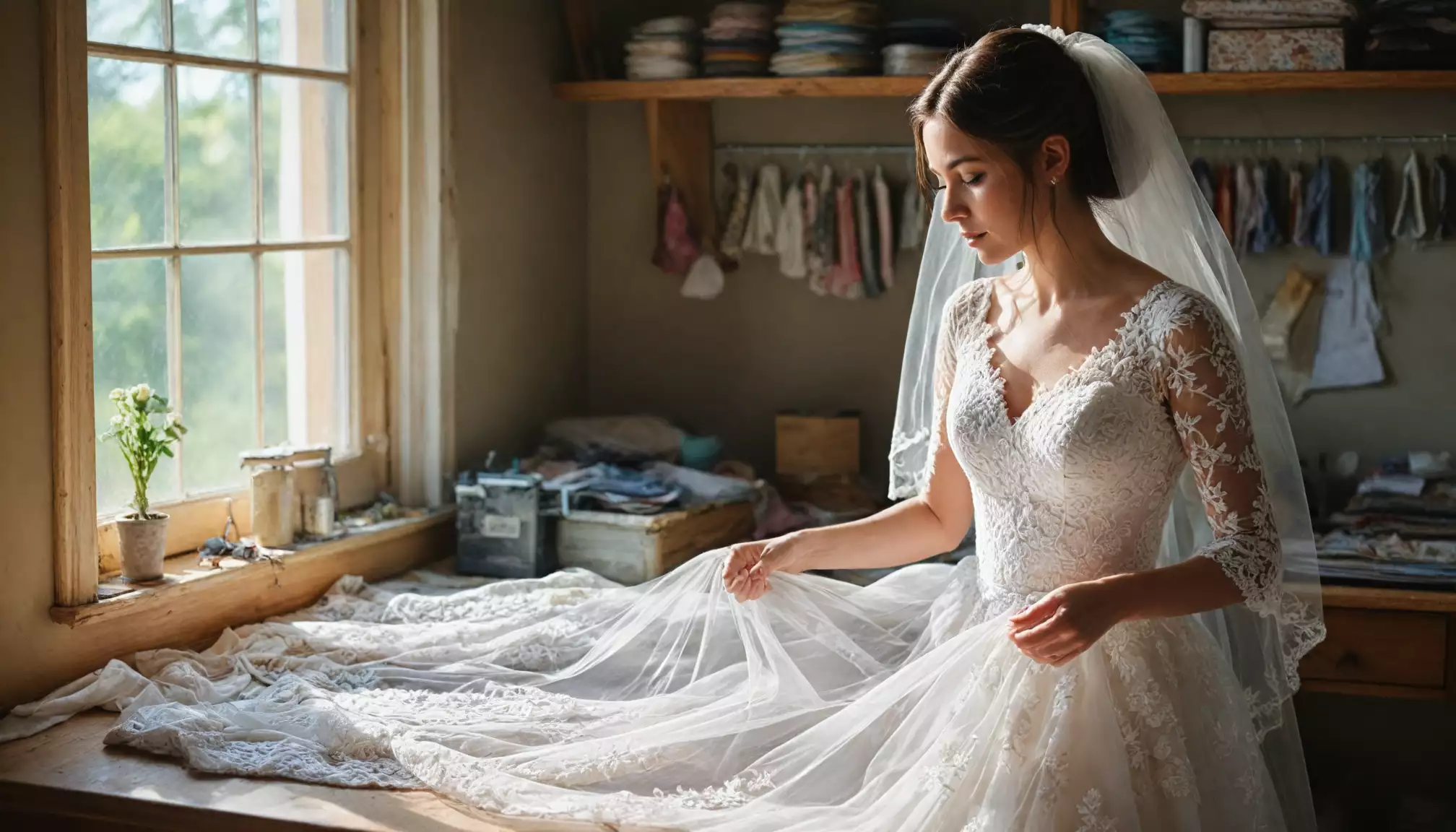 Przekształcenie welonu w suknię lub inny element garderoby po ślubie